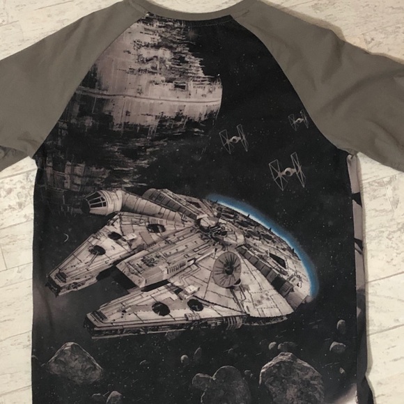 Star Wars T-shirt Darth Vader Millennium Falcon Sm - Picture 2 of 10